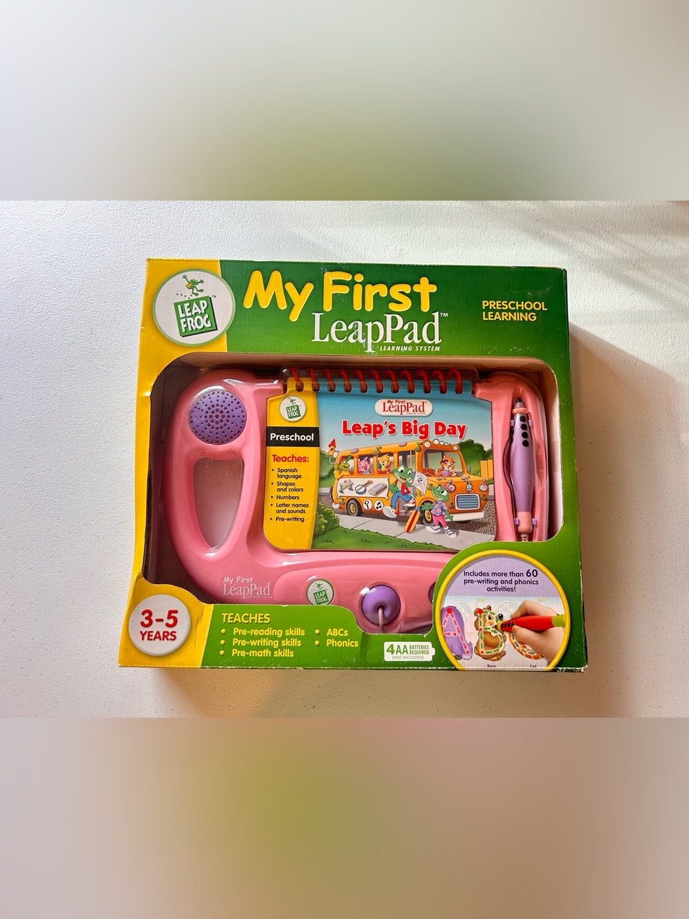 NIB Vintage My First LeapPad Learning System LeapFrog 2001 2002 With ABC Game